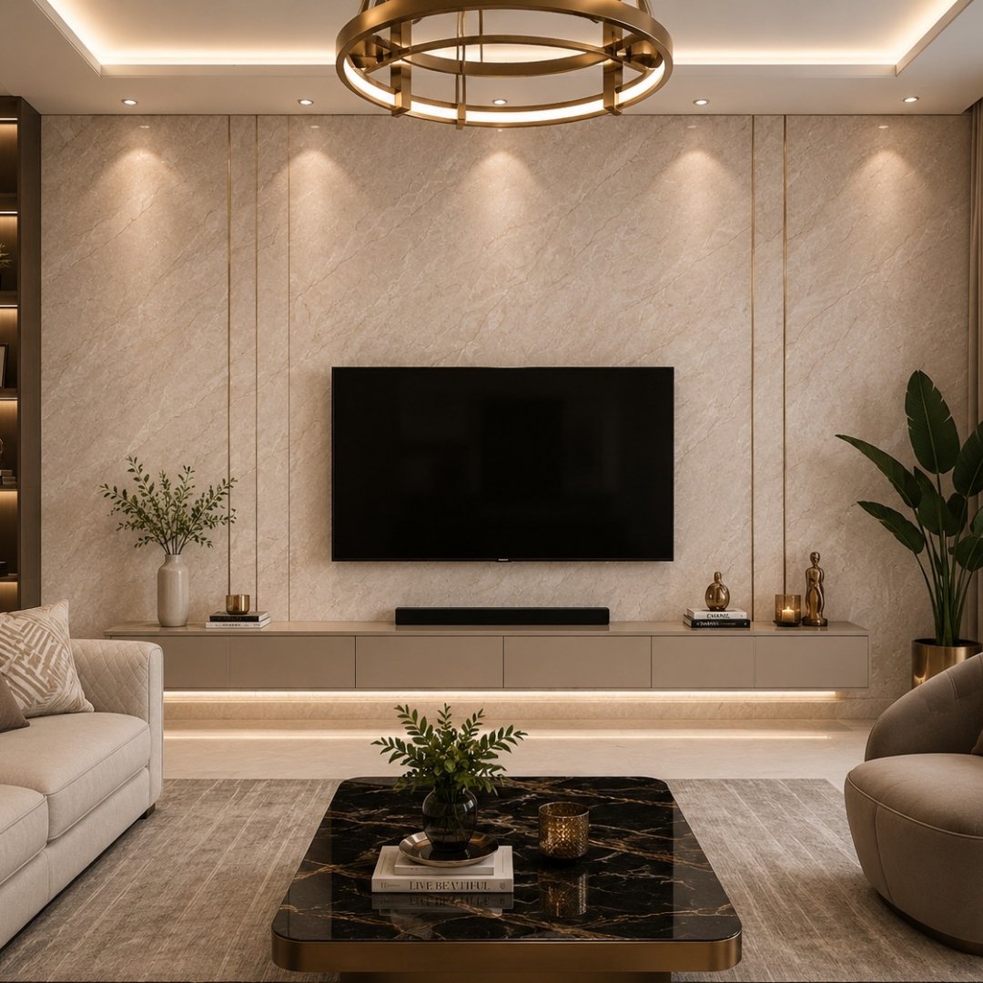 AL En Austin Crema Marble Living Area Tiles - My Home Studio